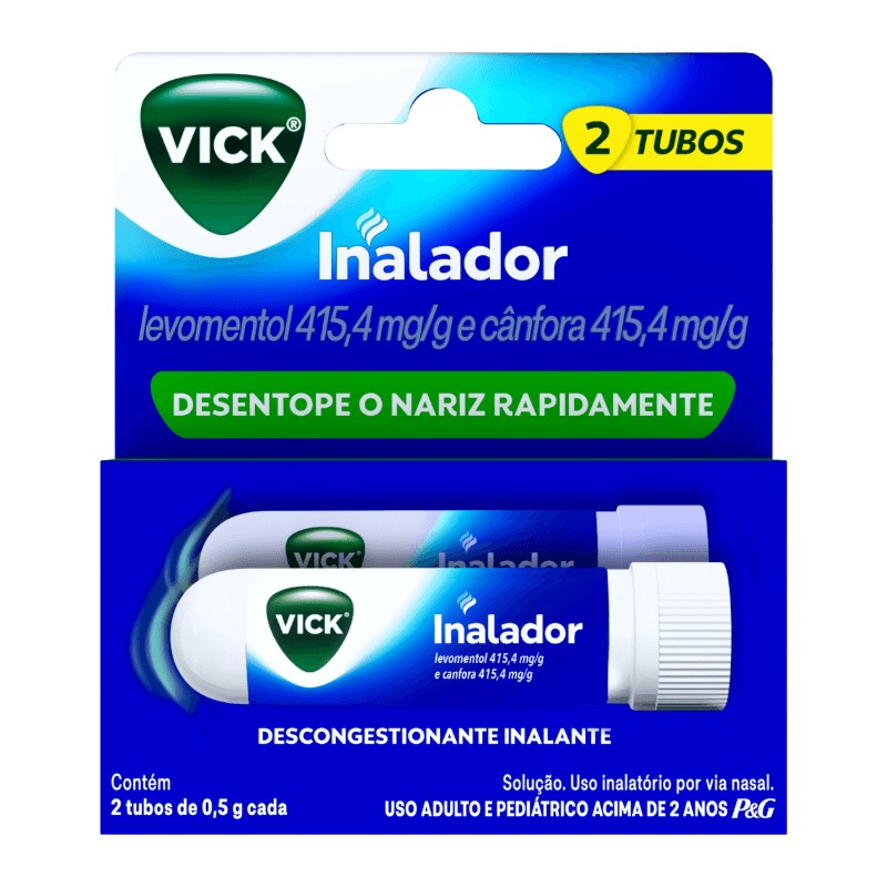 Descongestionante Nasal 415,4mg/g Vick Inalador 2 Unidades De 0,5g