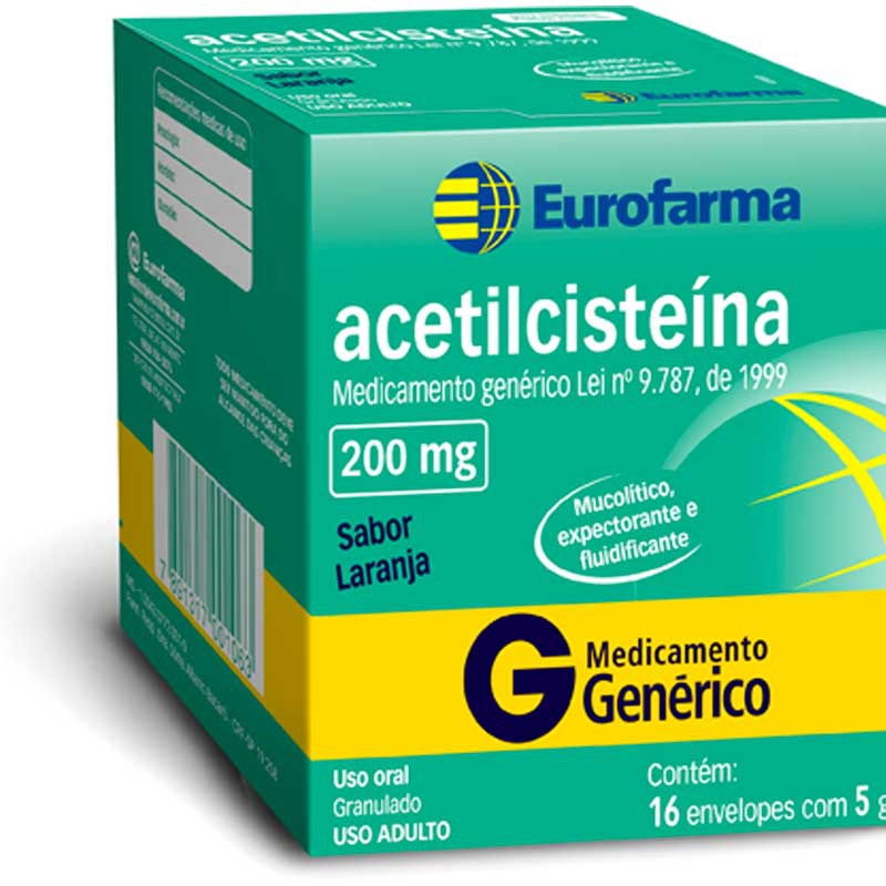 Acetilcisteina 200mg Eurofarma