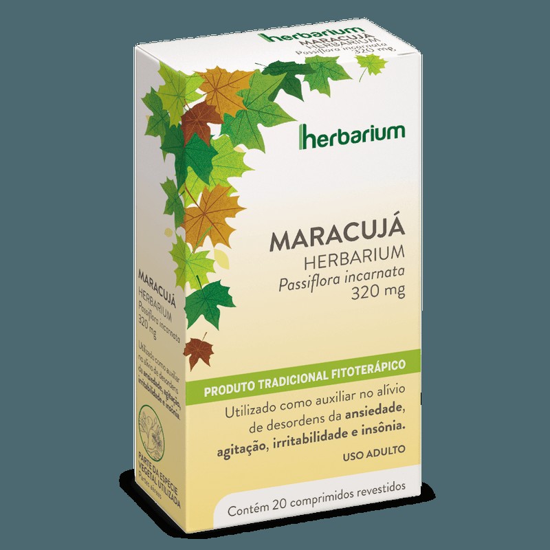 Maracuja Passiflora Incarnata 320mg Herbarium 20 Comprimidos