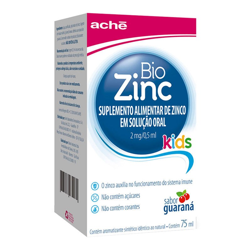 Biozinc Kids 2mg Solucao 75ml
