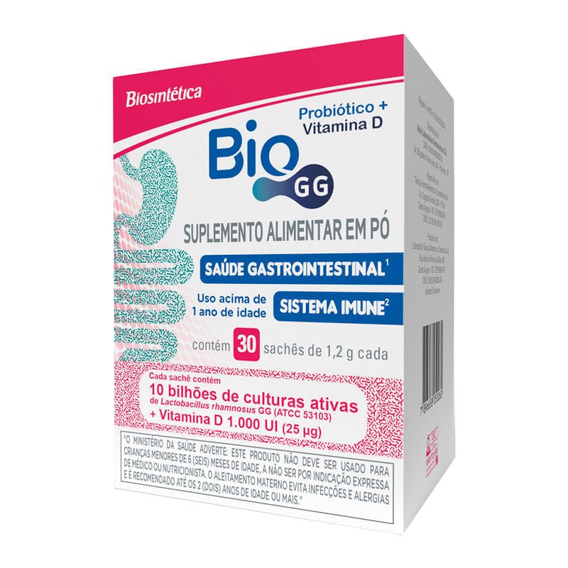 Suplemento Alimentar Em Po Bio Gg Caixa 30 Saches De 1,2g Cada