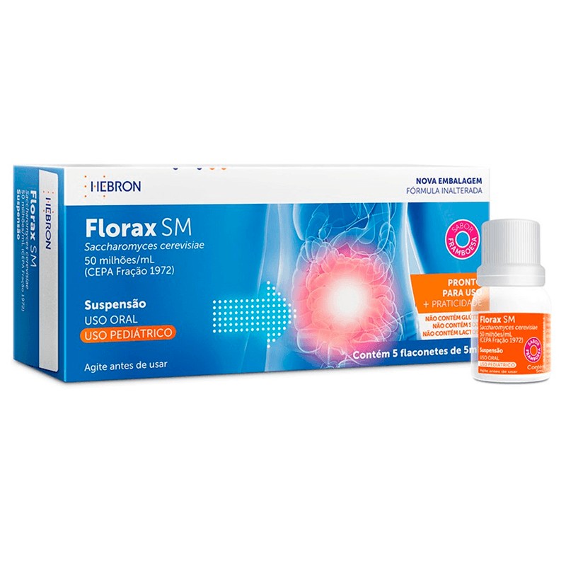Florax Sm Framboesa Pediatrico 5ml 5 Flaconetes