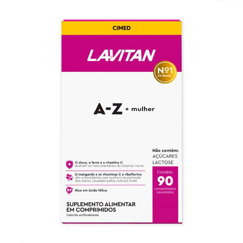 Lavitan Vit A-Z Mulher Comprimidos Revestidos Frasco C/ 90