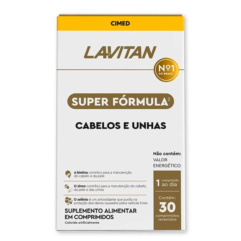 Lavitan Cabelos E Unhas Comprimidos Frasco C/30