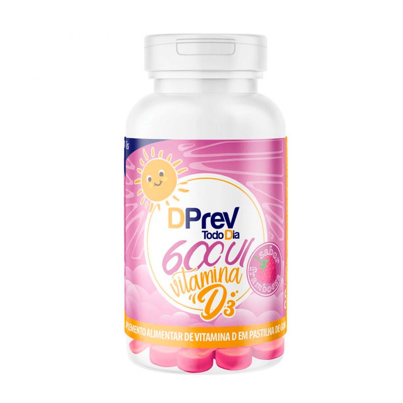 Dprev Todo Dia Gomas Framboesa 600UI c/30 Pastilhas