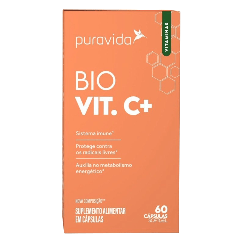 Suplemento Alimentar Bio VIT C+ Puravida 60 Capsulas Softgel