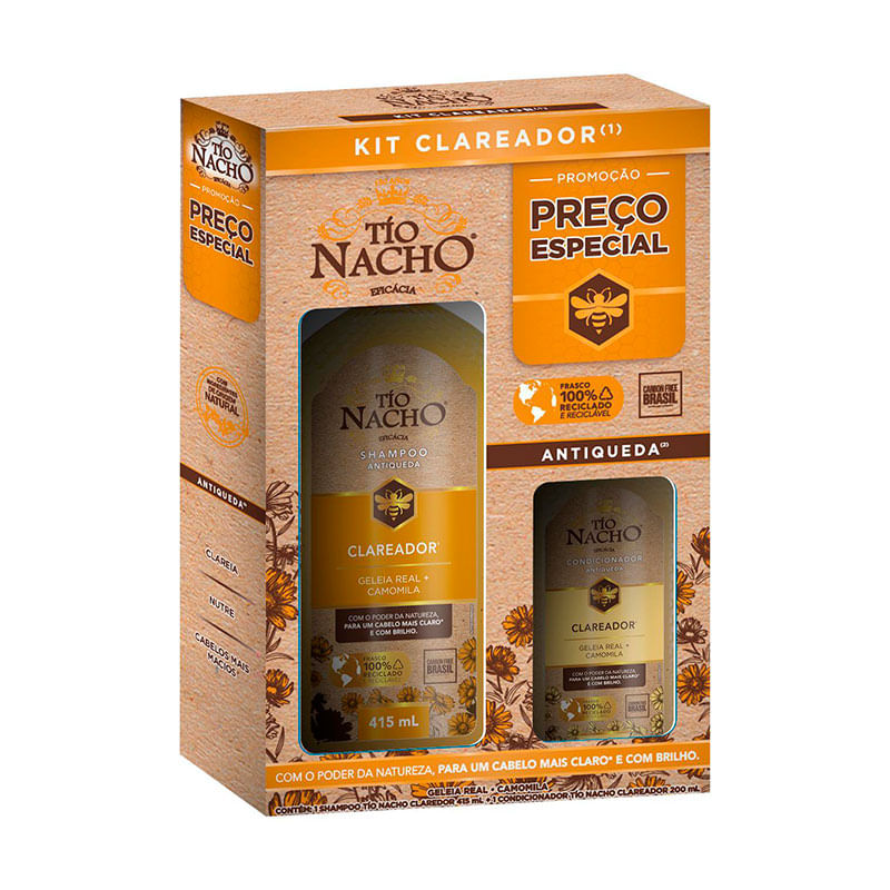 Kit Tio Nacho Shampoo 415ml + Condicionador 200ml Clareador