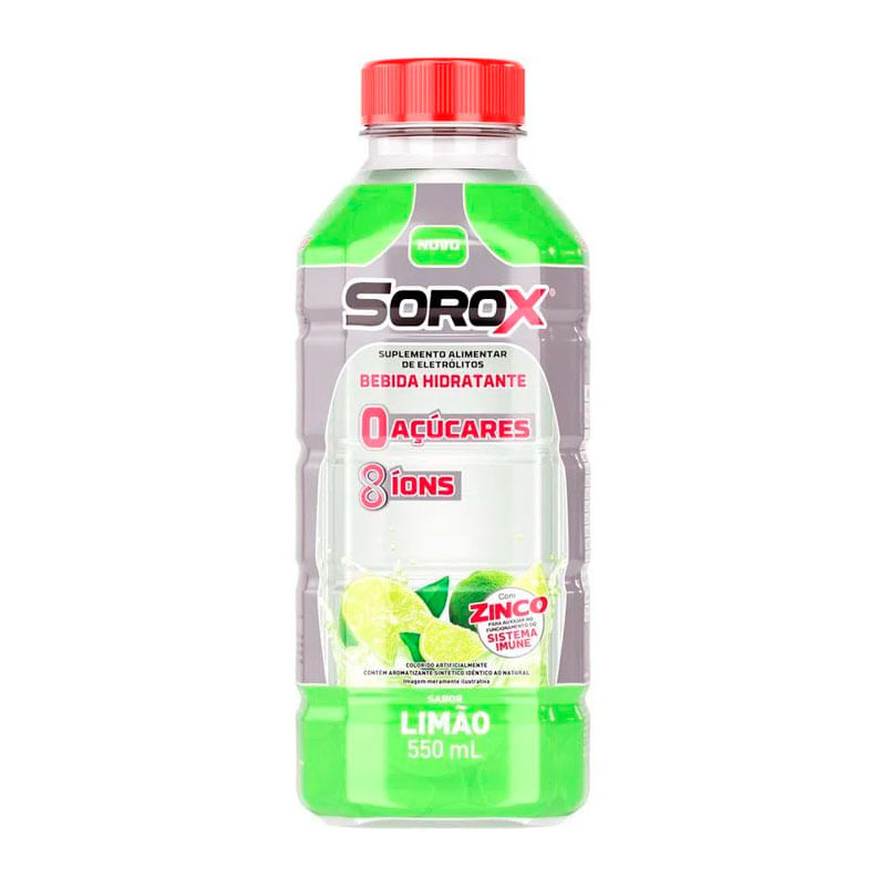 Isotonico Limao Zero Acucar Sorox Frasco 550ml