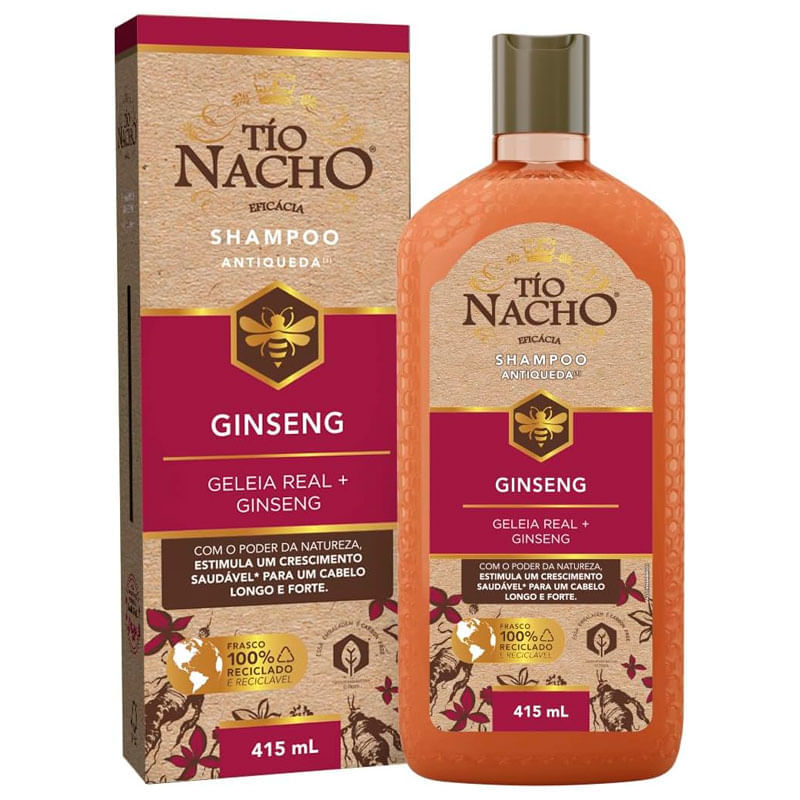 Shampoo Antiqueda Tio Nacho Ginseng 415ml