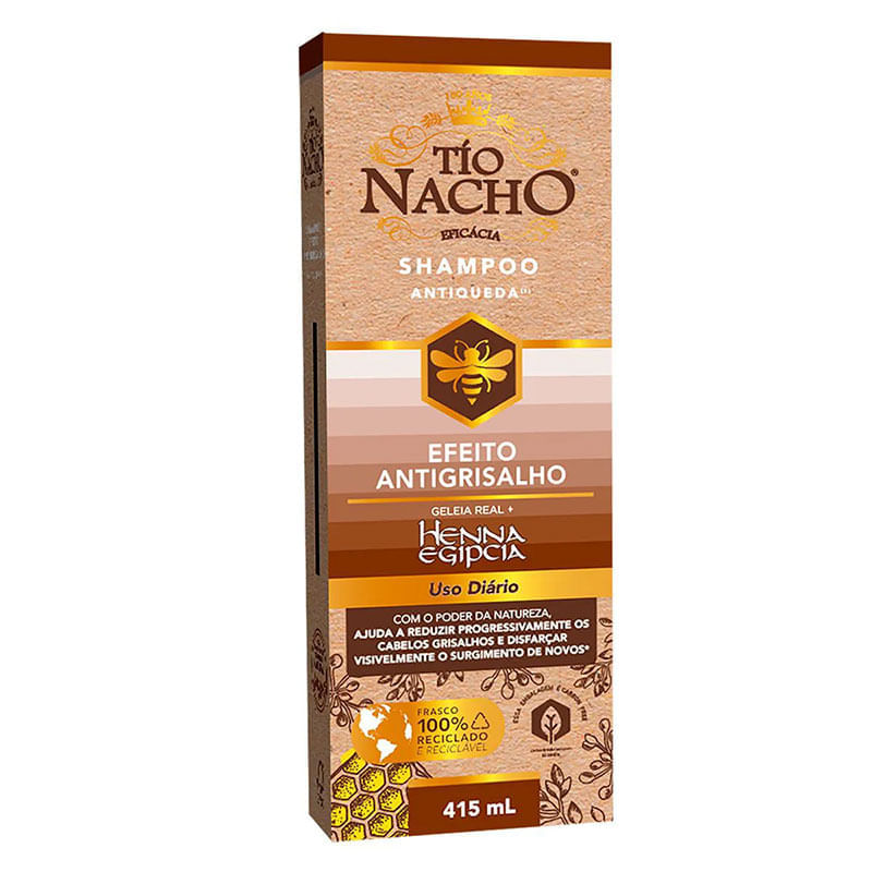 Shampoo Antiqueda Tio Nacho Efeito Antigrisalho 415ml