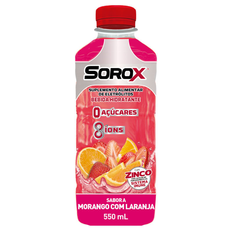 Isotonico Sorox Morango Com Laranja 550ml