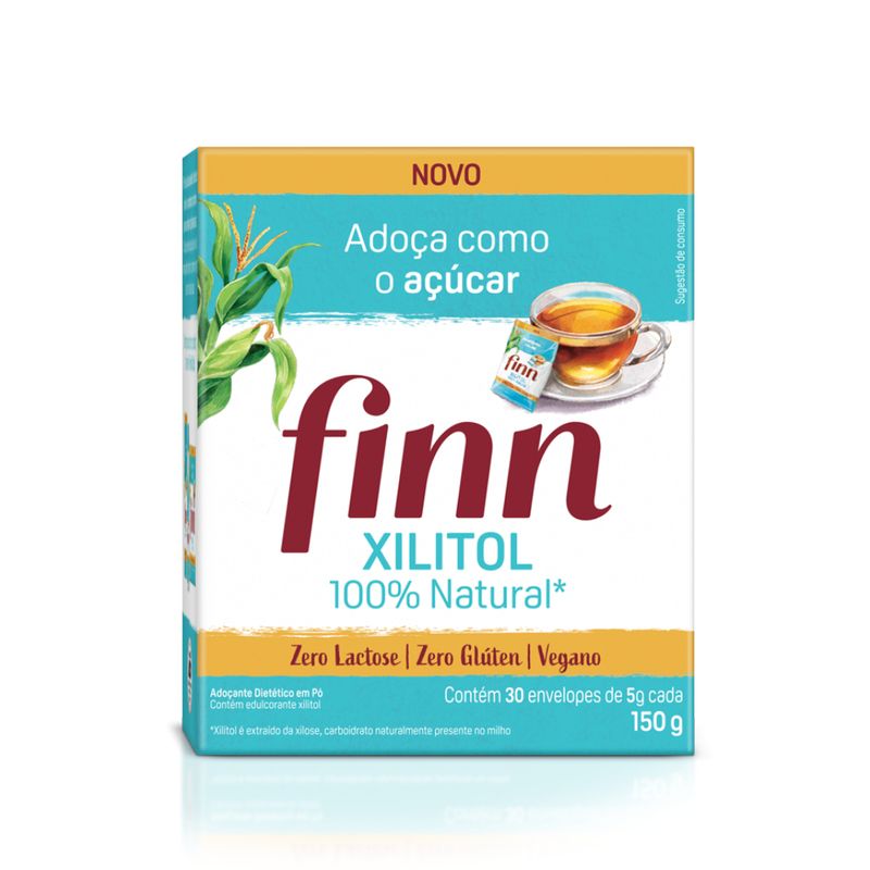 Adocante Finn Xilitol Com 30 Saches 5g