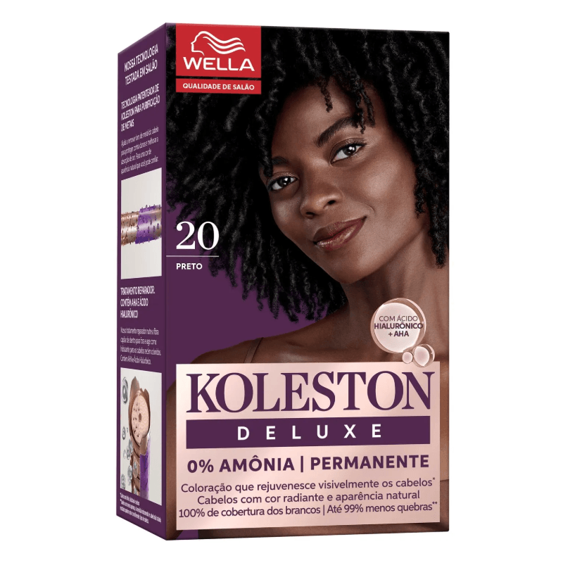 Tintura Capilar Koleston Deluxe Preto 20 Wellarn