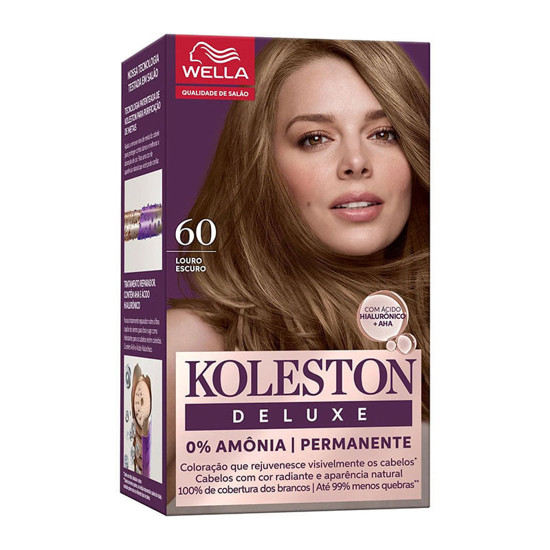 Tintura Capilar Koleston Deluxe Louro Escuro 60 Wella