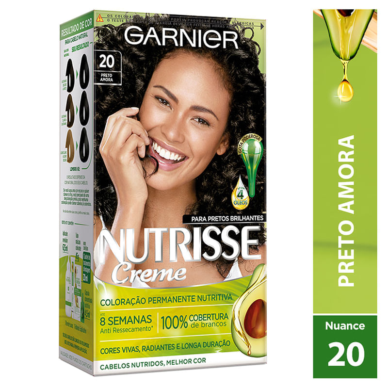 Tintura Capilar Permanente Nutrisse Creme Cor 20 Preto