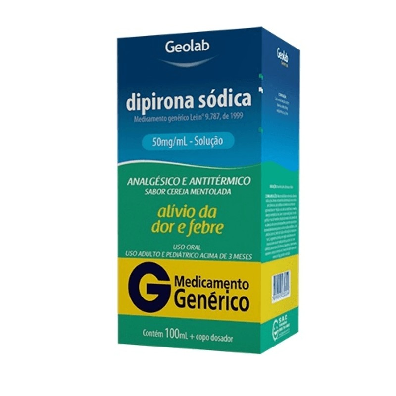 Dipirona solução 100ml Geolab