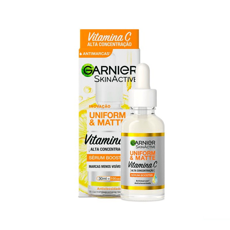 Garnier Skinactive Serum Facial Uniform E Matte Vitamina C 30ml
