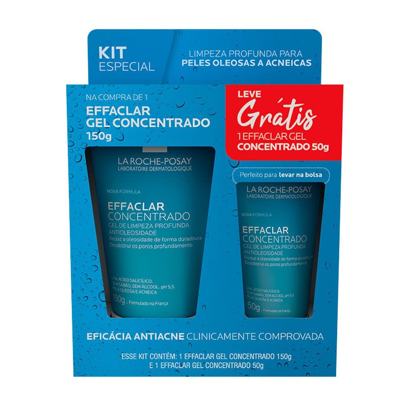 Pack Gel De Limpeza Facial La Roche-posay Effaclar Concentrado 150g + 40g