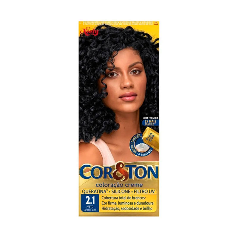 Tintura Capilar Permanente Niely Cor&Ton Cor 2.1 Jabuticaba