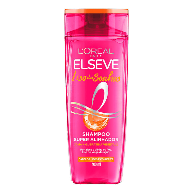 Shampoo Super Alinhador Elseve Liso Dos Sonhos L'Oréal Paris 400ml