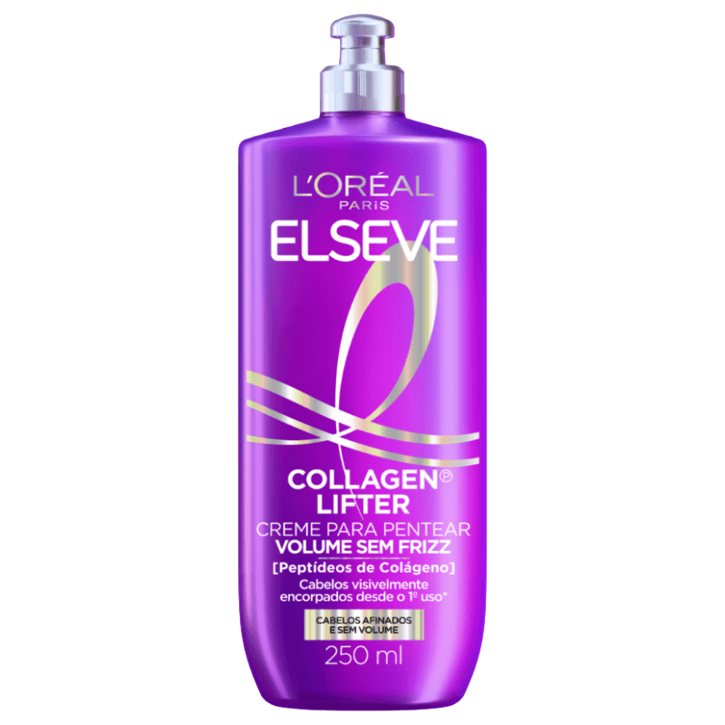 Creme Para Pentear Peptideos De Colageno L'Oréal Paris Elseve Collagen Lifter Frasco 250ml