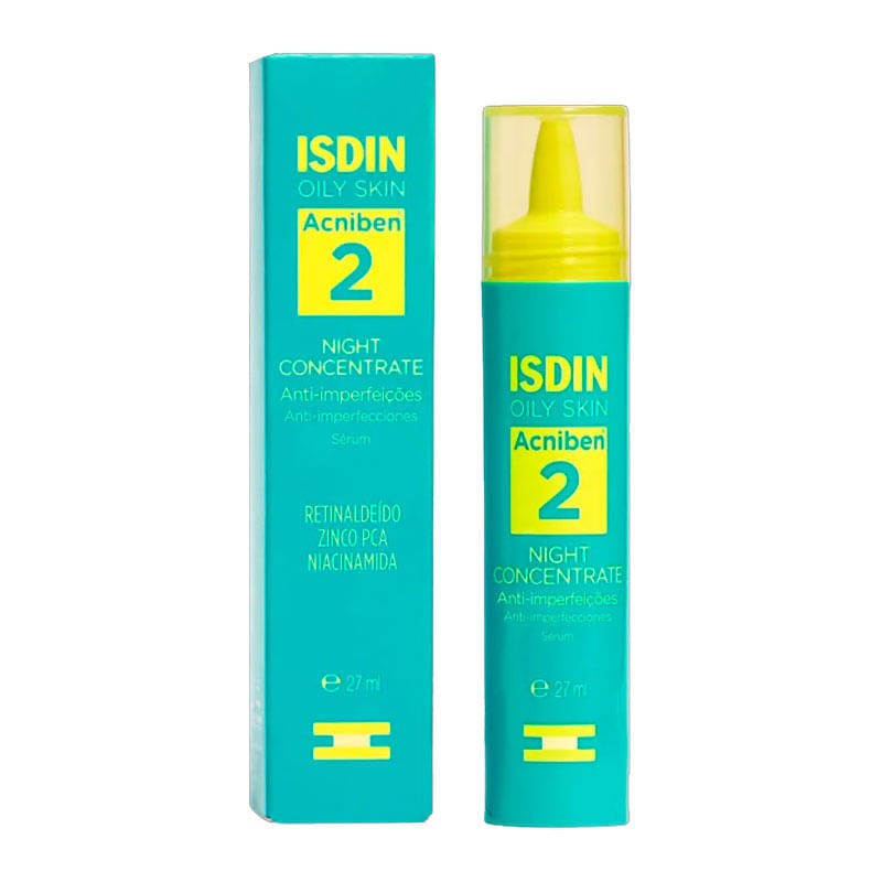 Acniben 2 Serum Facial Noturno Anti Imperfeicoes Isdin 27ml